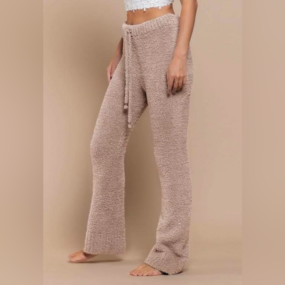 POL Soft Beige Wide Leg Women's Pants